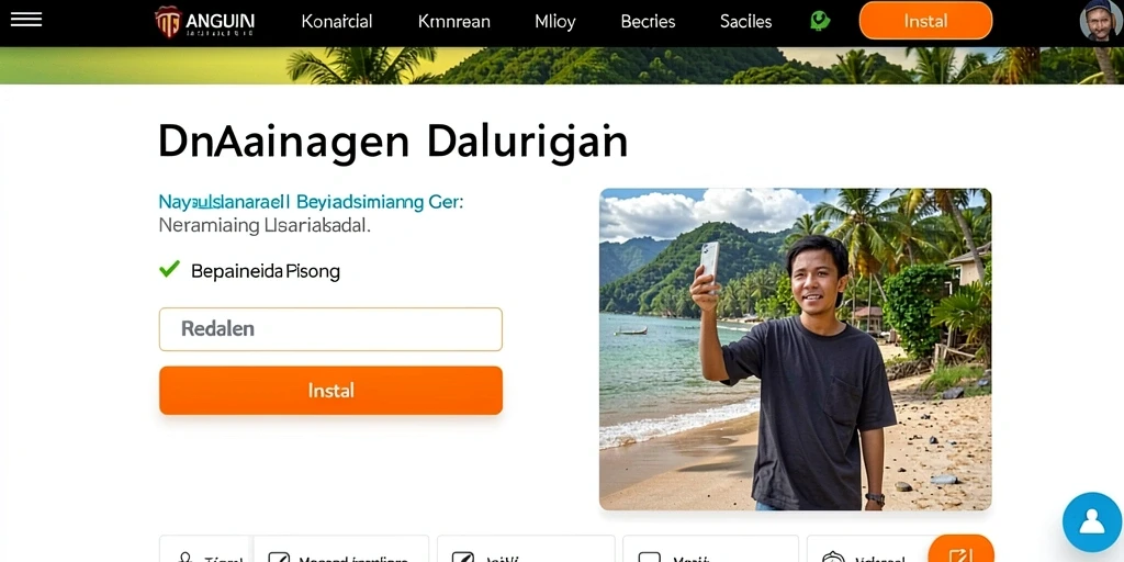 Screenshot menunjukkan karakter utama dalam aksi penuh semangat.