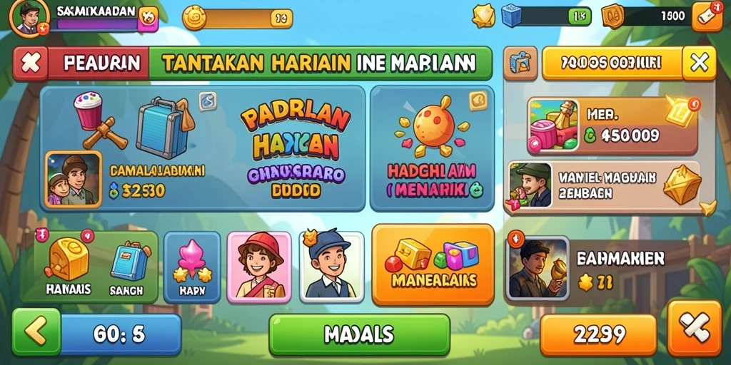 Screenshot aplikasi OMTOGEL dengan tampilan antarmuka yang menarik.